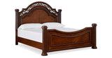 Lavinton California King Poster Bed with Mirrored Dresser and 2 Nightstands in Brown from Ashley - Luna Furniture