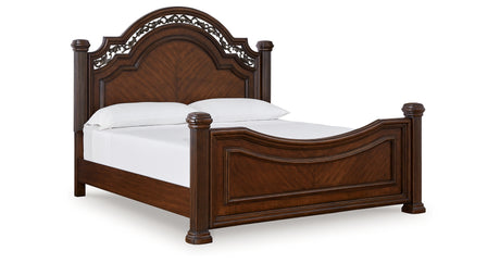Lavinton Brown California King Poster Bed from Ashley Furniture - Luna Furniture