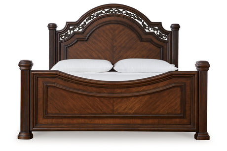 Lavinton Brown Queen Poster Bed from Ashley - Luna Furniture