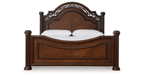 Lavinton Brown California King Poster Bed from Ashley Furniture - Luna Furniture