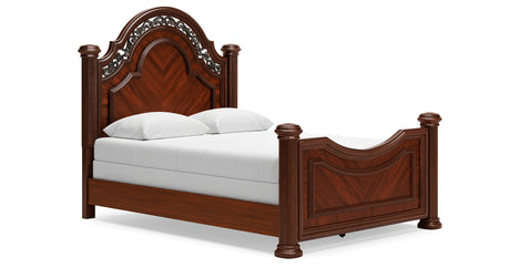 Lavinton Brown Queen Poster Bed from Ashley - Luna Furniture