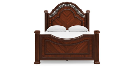 Lavinton Brown Queen Poster Bed from Ashley - Luna Furniture