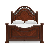 Lavinton Brown Queen Poster Bed, Dresser, Mirror, Chest and Nightstand from Ashley Furniture - Luna Furniture