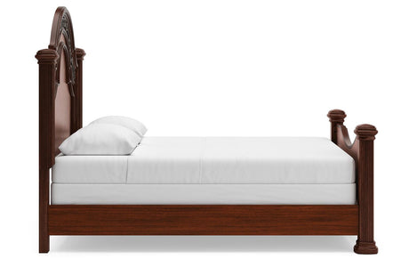 Lavinton Brown Queen Poster Bed from Ashley Furniture - Luna Furniture