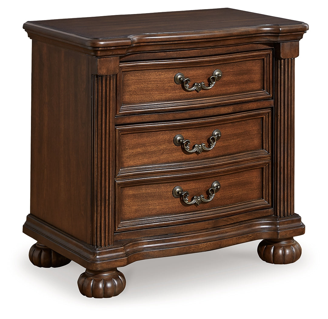 Lavinton Brown Queen Poster Bed, Dresser, Mirror, Chest and 2 Nightstands from Ashley Furniture - Luna Furniture