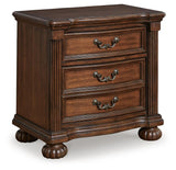 Lavinton Brown California King Poster Bed with Mirrored Dresser and 2 Nightstands from Ashley - Luna Furniture