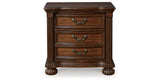 Lavinton Queen Poster Bed with 2 Nightstands in Brown from Ashley - Luna Furniture