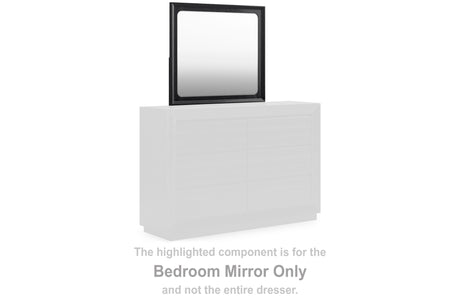Londer Black Bedroom Mirror (Mirror Only) from Ashley - Luna Furniture