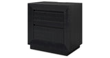 Londer King Panel Bed with Mirrored Dresser and Nightstand in Black from Ashley - Luna Furniture
