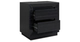 Londer King Panel Bed with Mirrored Dresser and Nightstand in Black from Ashley - Luna Furniture