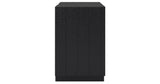 Londer King Panel Bed with Dresser and Nightstand in Black from Ashley - Luna Furniture