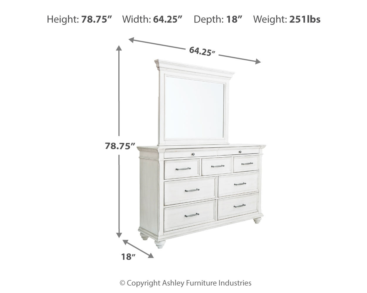 Kanwyn Whitewash Panel Bedroom Set - Luna Furniture