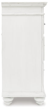 Kanwyn Whitewash King Upholstered Panel Bed, Dresser and Nightstand from Ashley - Luna Furniture