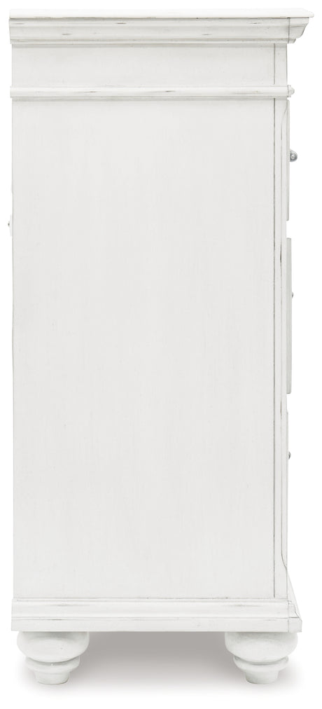 Kanwyn Whitewash Upholstered Panel Bedroom Set from Ashley - Luna Furniture