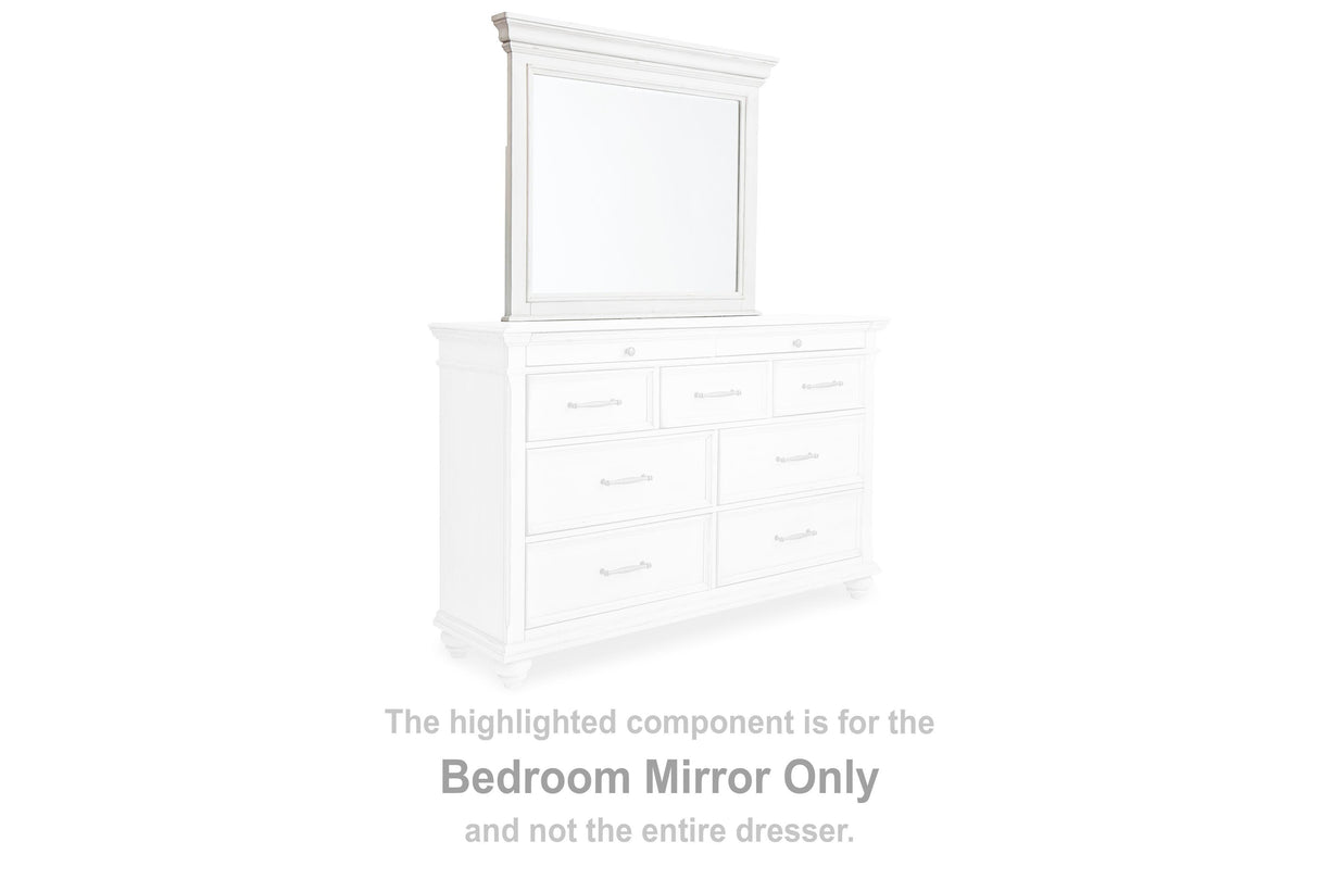 Kanwyn Whitewash Bedroom Mirror (Mirror Only) from Ashley Furniture - Luna Furniture