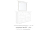 Kanwyn Whitewash Bedroom Mirror (Mirror Only) from Ashley Furniture - Luna Furniture
