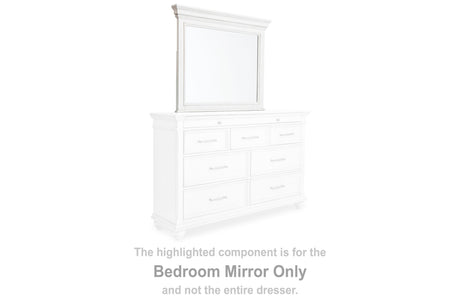 Kanwyn Whitewash Bedroom Mirror (Mirror Only) from Ashley Furniture - Luna Furniture