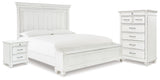 Kanwyn Whitewash Storage Panel Bedroom Set from Ashley - Luna Furniture