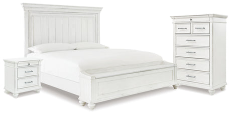 Kanwyn Whitewash Storage Panel Bedroom Set from Ashley - Luna Furniture