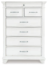 Kanwyn Whitewash Chest of Drawers from Ashley Furniture - Luna Furniture