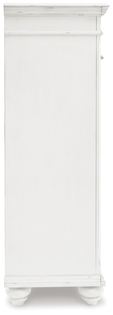 Kanwyn Whitewash Chest of Drawers from Ashley - Luna Furniture