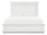 Kanwyn Whitewash King Panel Bed from Ashley - Luna Furniture
