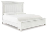 Kanwyn Whitewash Queen Panel Bed with Storage Bench from Ashley - Luna Furniture