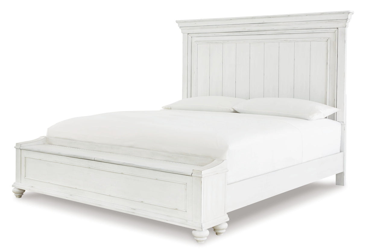 Kanwyn Whitewash Storage Panel Bedroom Set from Ashley - Luna Furniture