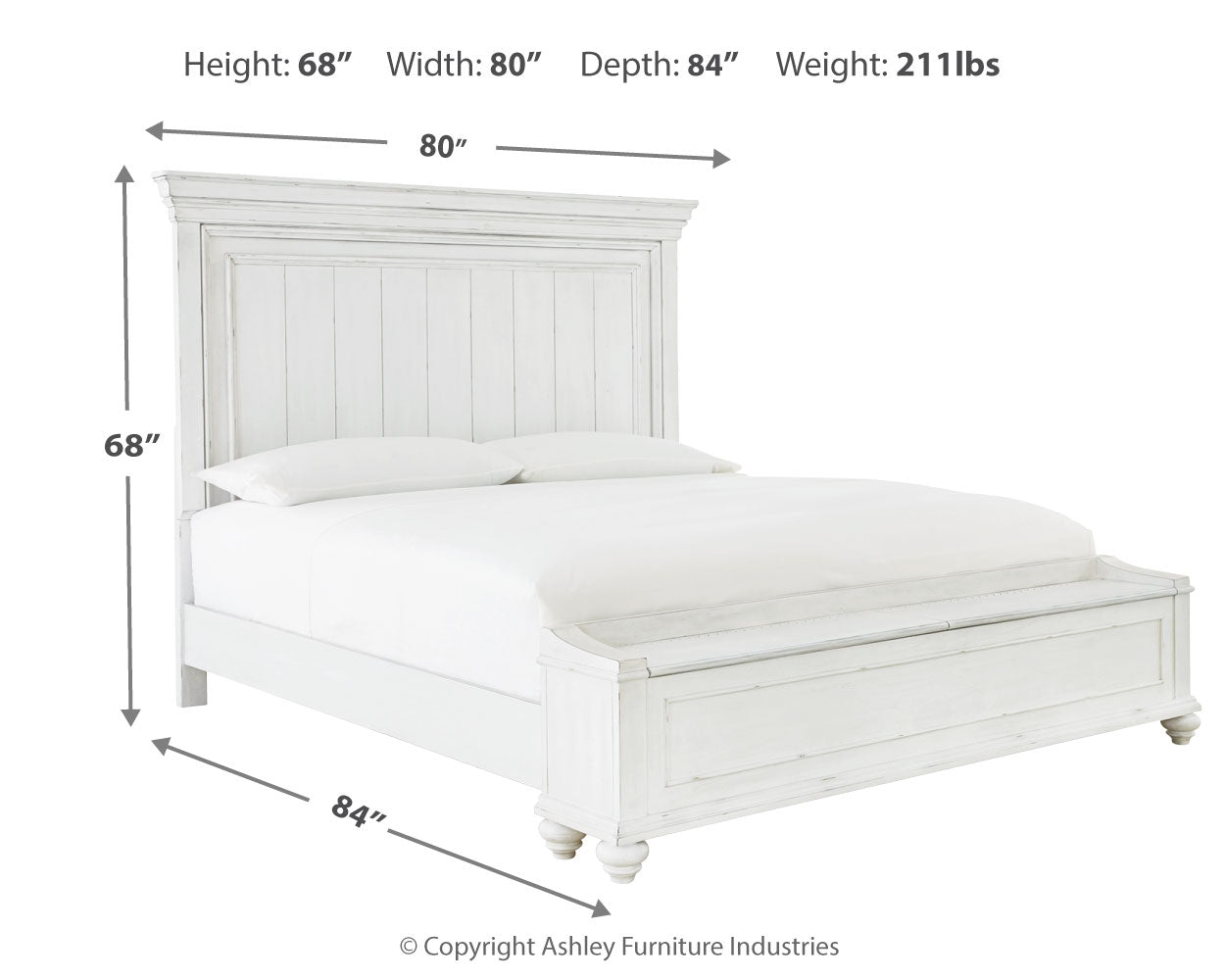 Kanwyn Whitewash Panel Storage Bedroom Set - Luna Furniture Kanwyn Whitewash Panel Storage Bedroom Set - Luna Furniture