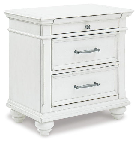 Kanwyn Whitewash Nightstand from Ashley Furniture - Luna Furniture