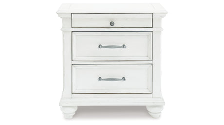 Kanwyn Whitewash Nightstand from Ashley - Luna Furniture