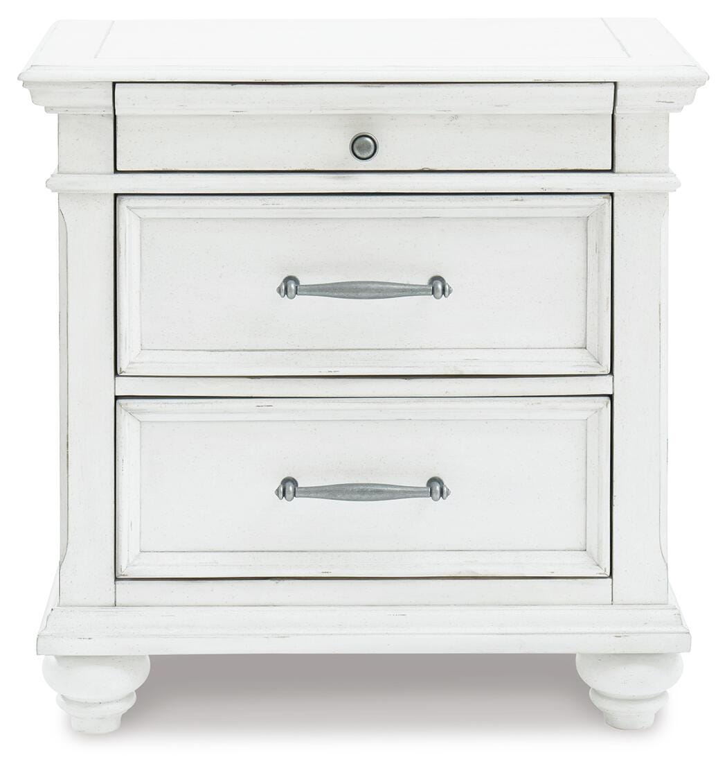Kanwyn Whitewash Nightstand from Ashley Furniture - Luna Furniture