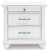 Kanwyn Whitewash Nightstand from Ashley Furniture - Luna Furniture