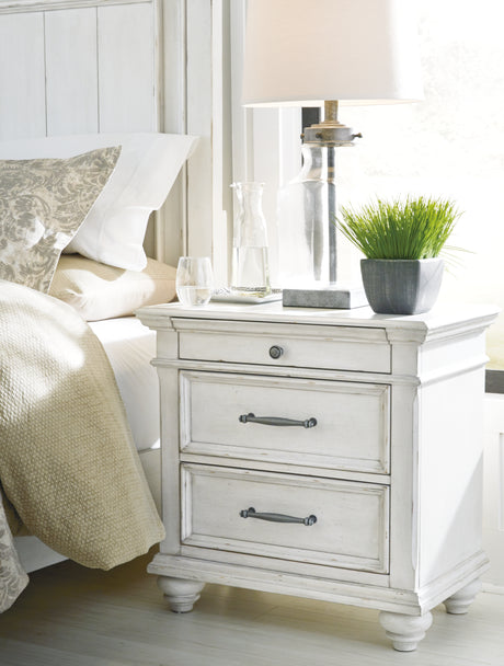 Kanwyn Whitewash Storage Panel Bedroom Set from Ashley - Luna Furniture