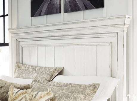 Kanwyn Whitewash King Panel Bed with Storage Bench from Ashley - Luna Furniture