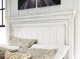 Kanwyn Whitewash Queen Panel Bed with Storage Bench from Ashley - Luna Furniture