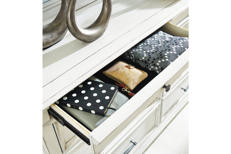 Kanwyn Whitewash Dresser and Mirror from Ashley - Luna Furniture