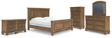 Feddinger King Panel Bed, Dresser, Mirror, Chest and 2 Nightstands from Ashley - Luna Furniture
