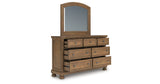 Feddinger Medium Brown Dresser and Mirror from Ashley Furniture - Luna Furniture