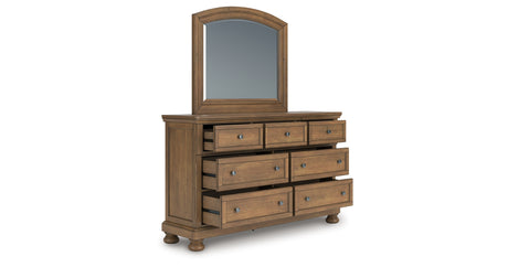 Feddinger Medium Brown Dresser and Mirror from Ashley - Luna Furniture