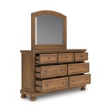 Feddinger Medium Brown Sleigh Panel Bedroom Set from Ashley - Luna Furniture