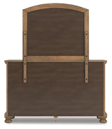 Feddinger Chestnut Queen Panel Bed, Dresser, Mirror, Chest and 2 Nightstands from Ashley - Luna Furniture