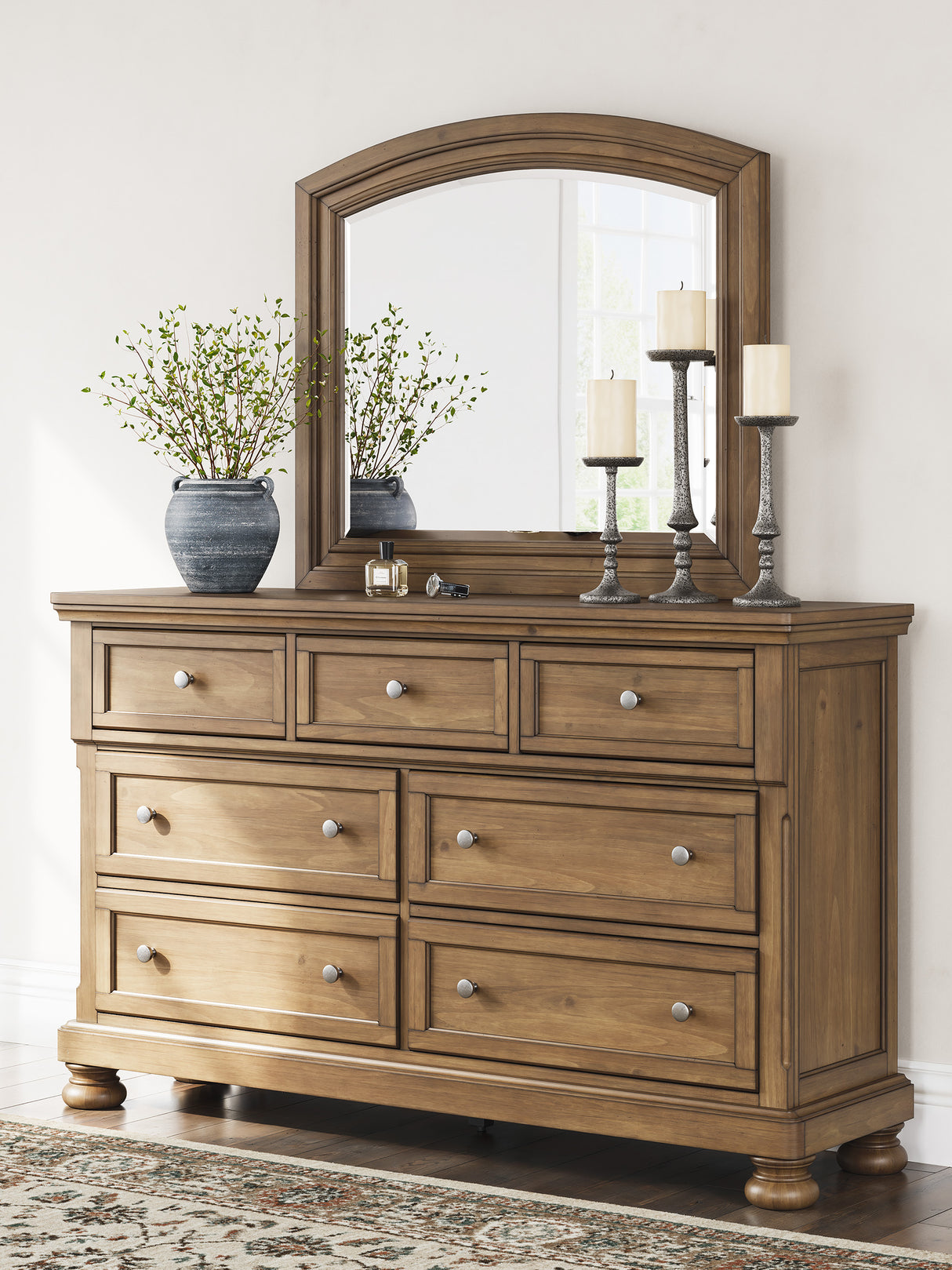Feddinger Medium Brown Sleigh Panel Bedroom Set from Ashley - Luna Furniture