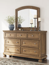 Feddinger Medium Brown Sleigh Panel Bedroom Set from Ashley - Luna Furniture