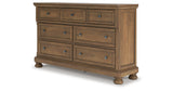 Feddinger Queen Storage Sleigh Bed with Dresser and Nightstand in Medium Brown from Ashley Furniture - Luna Furniture