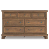 Feddinger Medium Brown Sleigh Panel Bedroom Set from Ashley - Luna Furniture