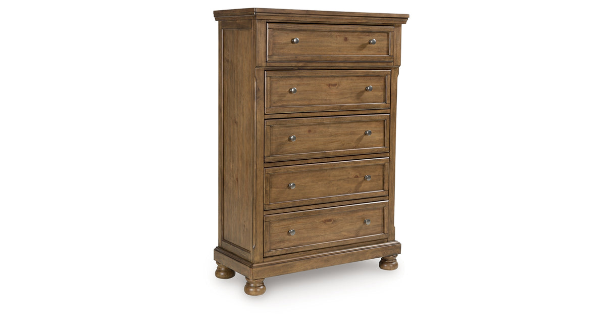 Feddinger Medium Brown Chest of Drawers from Ashley Furniture - Luna Furniture