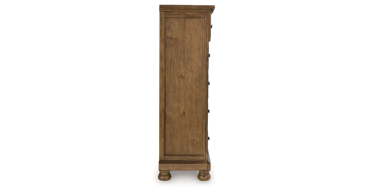 Feddinger Medium Brown Chest of Drawers from Ashley Furniture - Luna Furniture