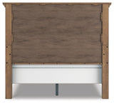 Feddinger Chestnut Queen Panel Bed, Dresser, Mirror, Chest and 2 Nightstands from Ashley - Luna Furniture