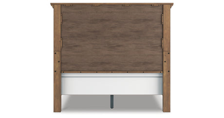 Feddinger Queen Panel Bed with Dresser in Medium Brown from Ashley - Luna Furniture